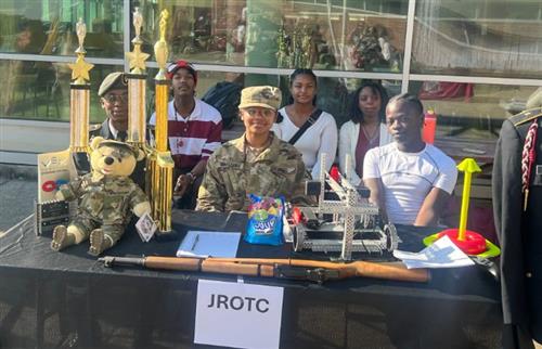 JROTC members posing